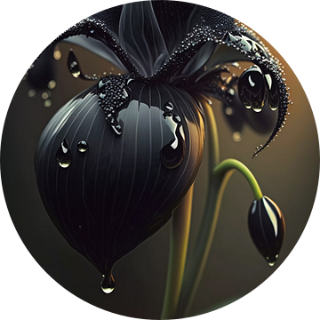 Prachtige zwarte orchidee van haroulita