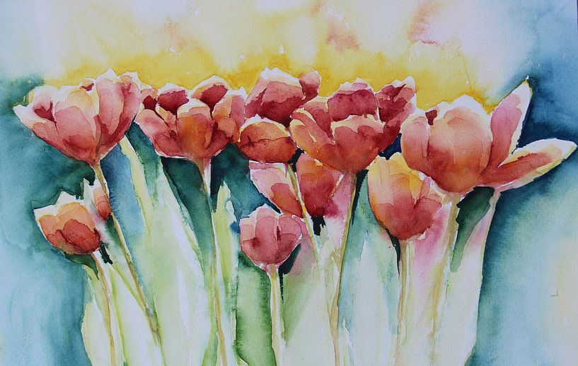 ? Tulips in Sunlight by Anja Zinken Bertens