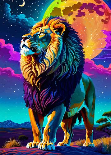 Leeuw Sterrennacht 2