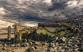 Little harbour near the drowned village of Tolsende by Ria Overbeeke
