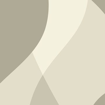 Abstracte organische vormen in neutrale kleuren nr. 1 van Dina Dankers