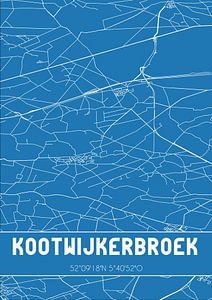 Blauwdruk | Landkaart | Kootwijkerbroek (Gelderland) van Rezona
