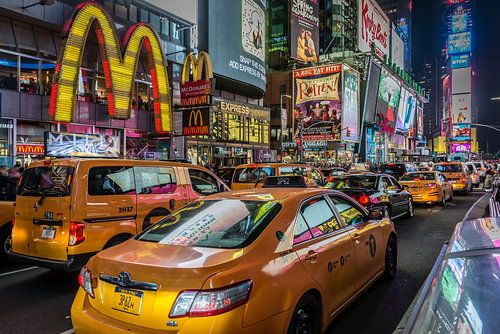 Time Square in New York by Night by Mark De Rooij