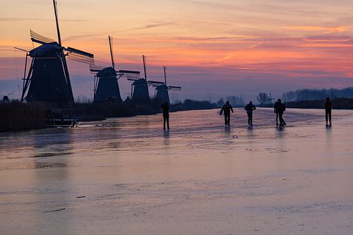 Ice fun at Kinderdijk...