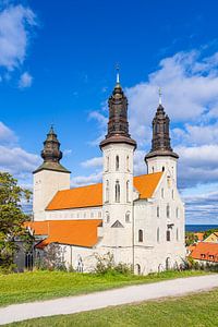 Blick auf die Domkirche zu Visby auf Gotland, Schweden