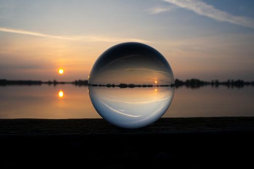 Lens ball in morning sun