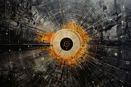 Woonkamer van Abstract Schilderij