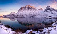 Fjordlandschap in de winter, Noorwegen van Adelheid Smitt thumbnail