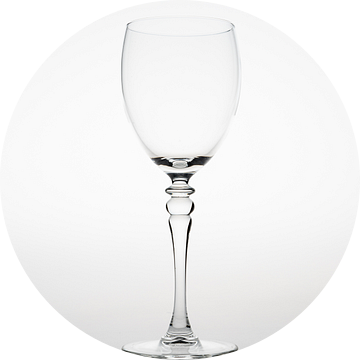 High key afbeelding van een wijnglas van Kim Willems