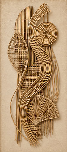 Sculpturaal rotanritme I Indonesië