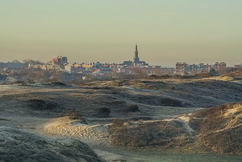 Zicht op Katwijk vanuit de duinen