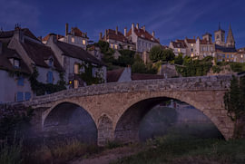 Semur-en-Auxois at twilight by Didier Laurent