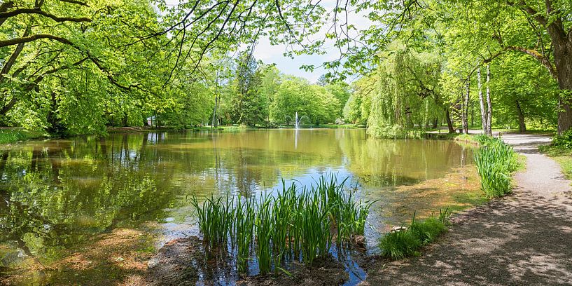 sentier autour de l'étang idyllique, Irlacher Weiher, jardin spa Bad Aib par SusaZoom