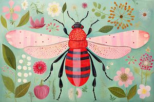 Bunter Käfer | Bunte Insektenkunst von De Mooiste Kunst