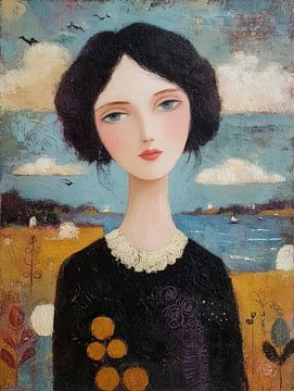 Vrouw Kraag van Kunst Kriebels