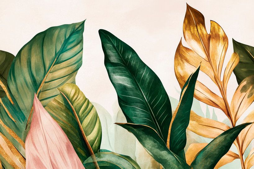 Tropische bladeren van Poster Art Shop