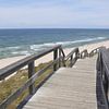 Dünenweg bei Wennigstedt mit Nordsee auf Sylt von Martin Flechsig