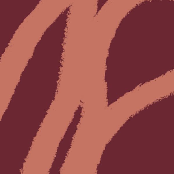 Moderne abstrakte Kunst. Linien in hellen Farben. Terrakotta und Dunkelrot. von Dina Dankers