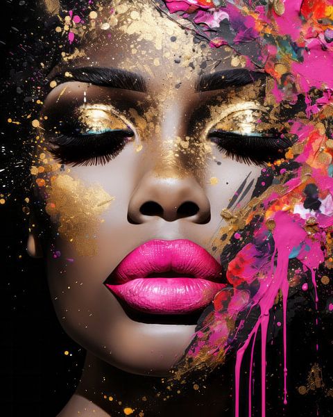 Portrait d'art numérique : Neon love par Studio Allee