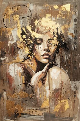 Hotel chique portret met goud taupe en bruin tinten