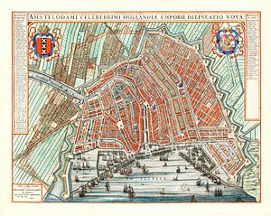 Amsterdam Old Map Karte von Amsterdam 1652 Stadsgezicht Amsterdam Stadtplan
