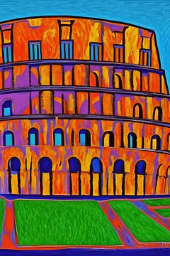 Colosseum pop-art schilderij