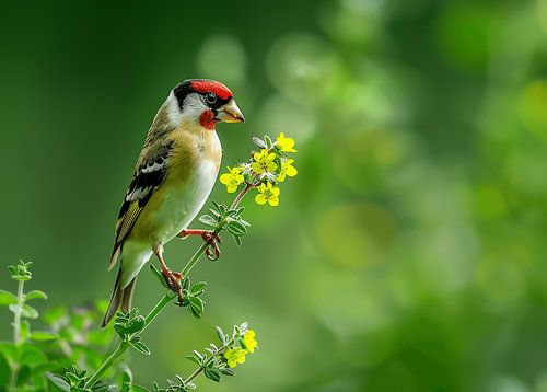 Vogel in een Groen Landschap
