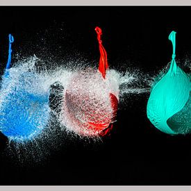 Shooting balloons (panorama foto) van Chris de Gier