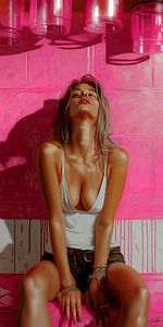 Eine kühne Vision von Eleganz - Neon-Rosa-Reflexion