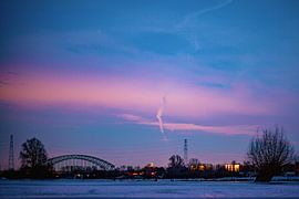 Winter 2021 in Oosterbeek Blick auf die Brücke von Sébastiaan Stevens