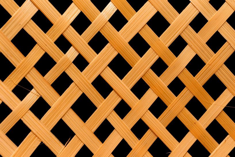 Textur gewebte Details aus Bambus, Rattan von Babette Pinkster