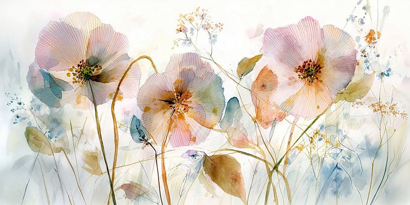 Zarte Mohnblumen im Licht Nr. 1 von Studio BB
