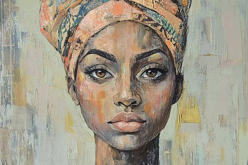 Vrouwelijk portret met hoofddoek