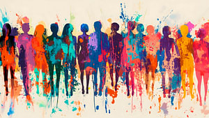 Bunte Menschen