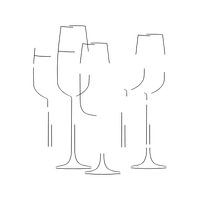 Glasses on white