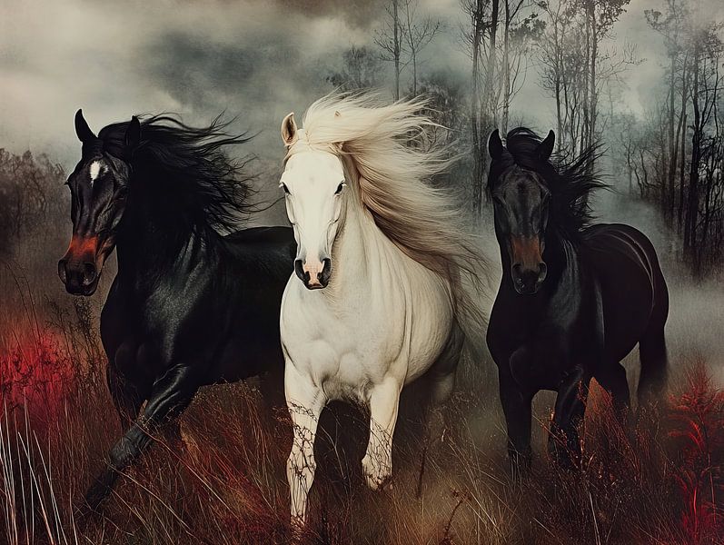 Three Stallions by Amanda Moore