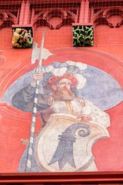 Fresco on Basel Town Hall in Switzerland by Joost Adriaanse