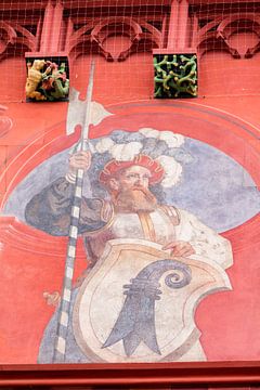 Fresco op Raadhuis van Bazel in Zwitserland