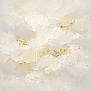Danse des nuages en blanc et or