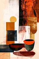 Abstraktes Stilleben mit warmen Tönen