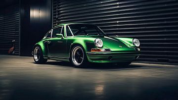 Grüner Porsche 911 E 2.0 1969