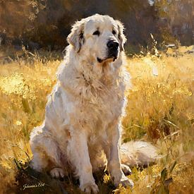 Grand chien des Pyrénées sur Johannas Art Creations