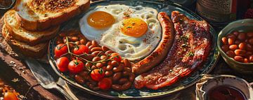 Schilderij: Full English Breakfast van ARTEO Schilderijen