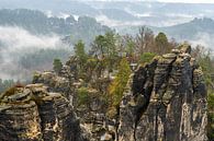 Rocks in the Bastei area in the Elbe Sandstone Mountains by Holger Spieker thumbnail
