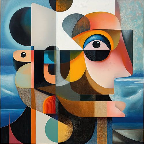 Kleurrijke kijkende ogen abstract