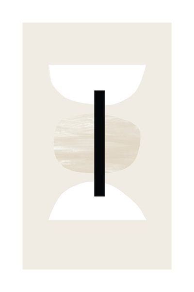Geometrische vormen met neutrale tinten van uplusmestudio 