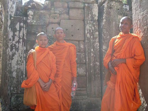 Buddhist Monks - Angkor Thom - Cambodia