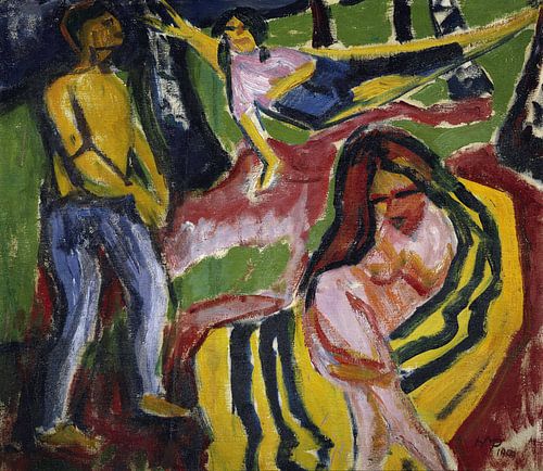 Max Pechstein, In het bos bij Moritzburg, 1910