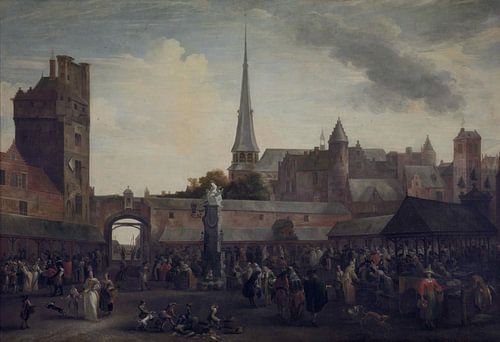Hendrik van Minderhout, Vismarkt in Antwerpen, 1695