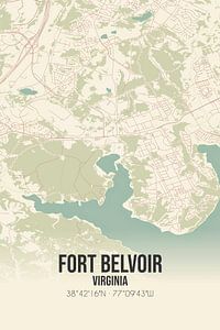 Alte Karte von Fort Belvoir (Virginia), USA. von Rezona